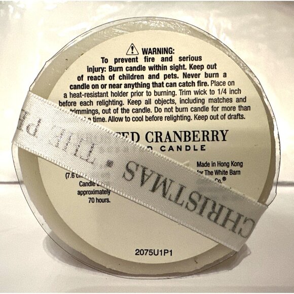 The Perfect Christmas Candle Frosted Cranberry Scented 4” Burns 70 Hours SEALED - Picture 6 of 7